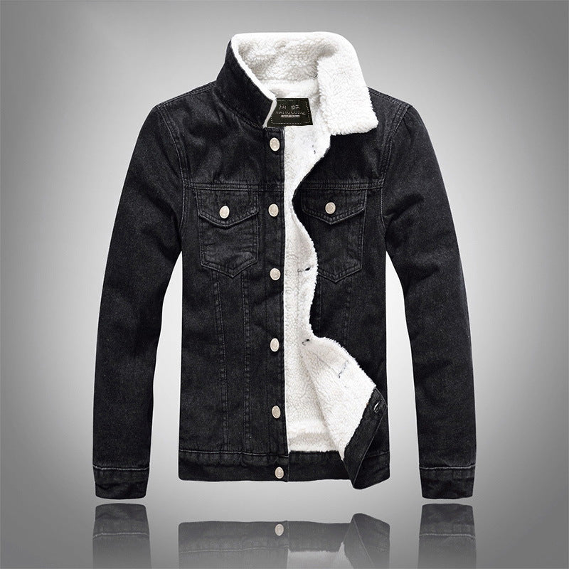 Men's Denim Sherpa Lined Jacket