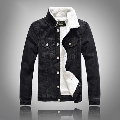 Men's Denim Sherpa Lined Jacket