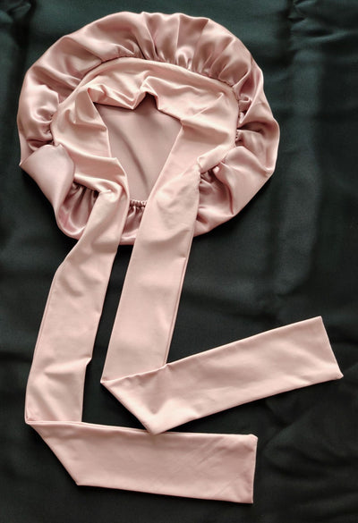 Stretch Ribbon Bowknot Silk Bonnet