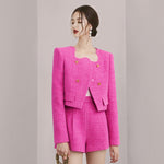 Tweed Shorts Two-piece Set