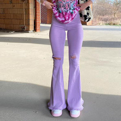 Ripped Flare Jeans