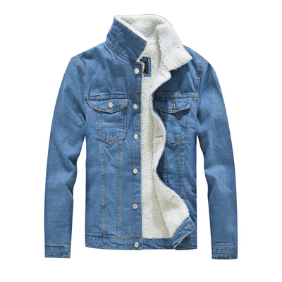 Men's Denim Sherpa Lined Jacket