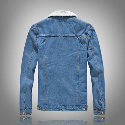 Men's Denim Sherpa Lined Jacket