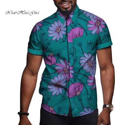 African Men’s Printed Short Sleeve T-Shirt – Vibrant Cultural Fashion