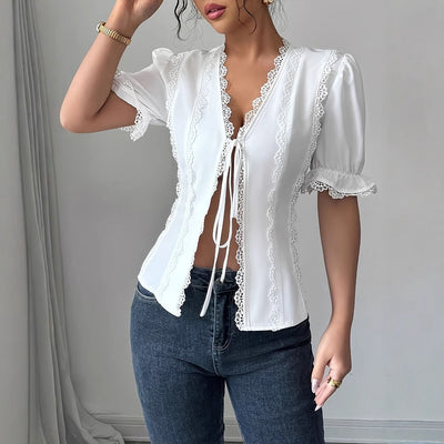 Short Sleeved V-neck
