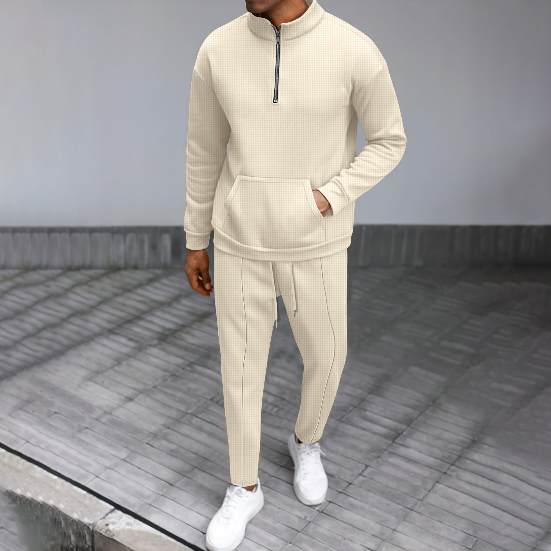 Men's Casual Tracksuit Set with Stripe Detailing – Comfortable, Modern Athleisure for Active & Relaxed Wear