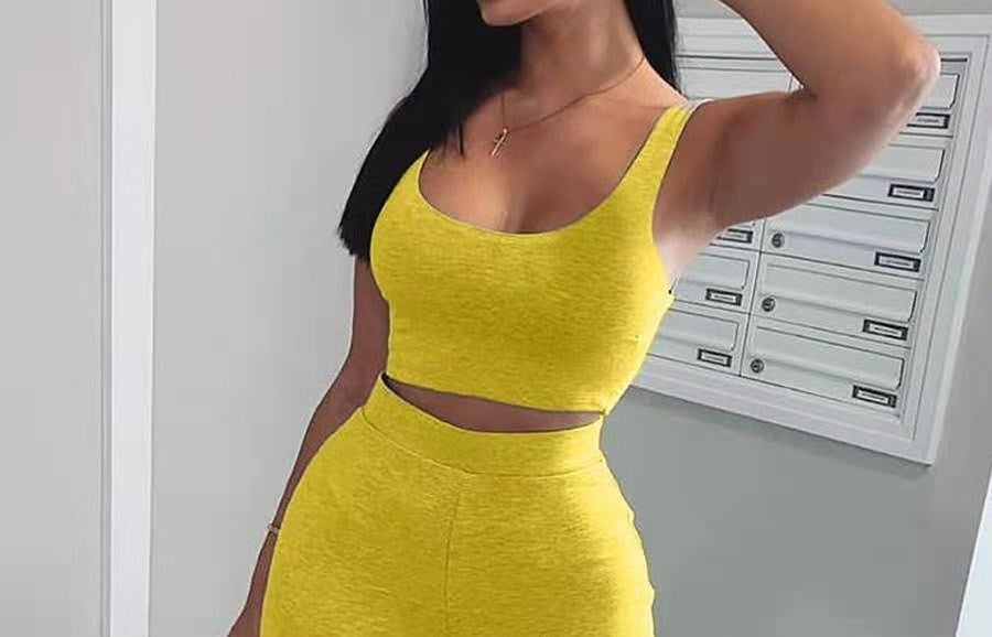 Sporty Basic Wide Leg Pants Set