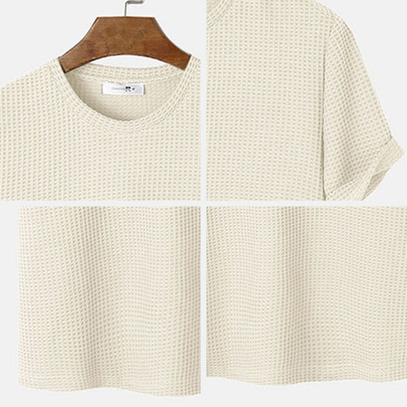 Men's Textured Short Sleeve T-Shirt – Stylish, Comfortable & Modern Essential