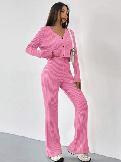 Lauren Lounge Knitted Two-piece Bootcut Set