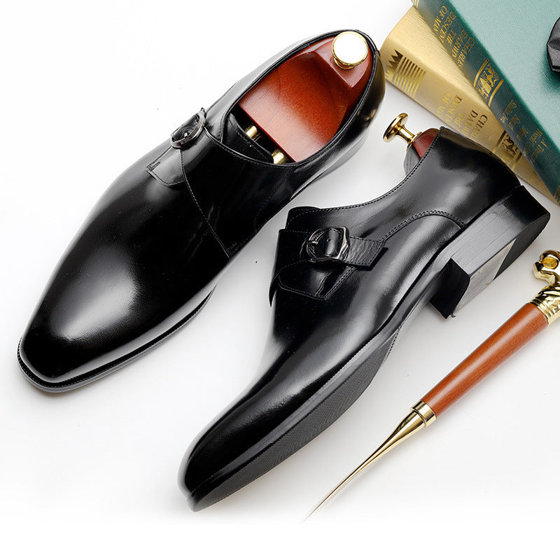 Men's Leather Dress Shoes – Classic Buckle Design