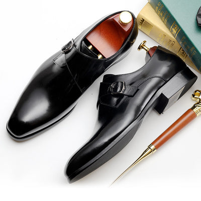 Men's Leather Dress Shoes – Classic Buckle Design