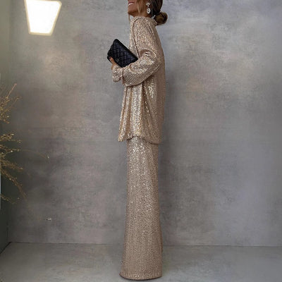 Two-piece Sequin Pants Set