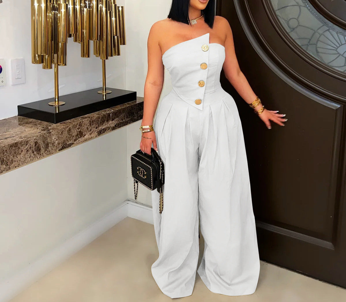 Aryanna Sleeveless Wide Leg Jumpsuit