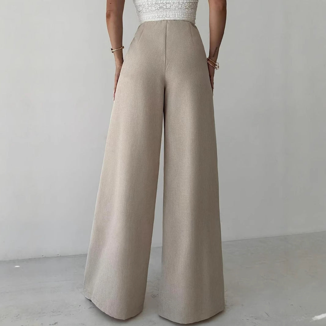 High Waist Wide Leg Dress Pants