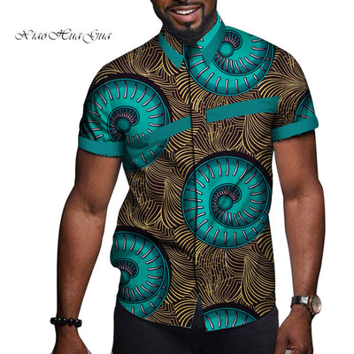 African Men’s Printed Short Sleeve T-Shirt – Vibrant Cultural Fashion