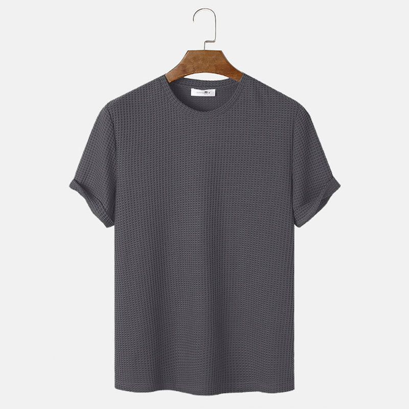 Men's Textured Short Sleeve T-Shirt – Stylish, Comfortable & Modern Essential
