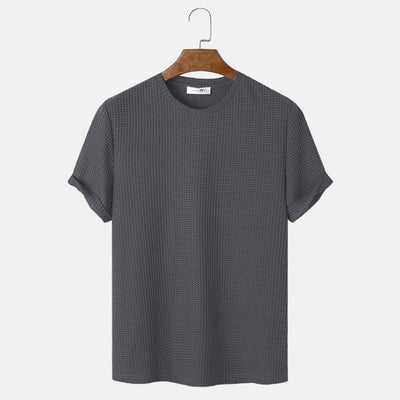 Men's Textured Short Sleeve T-Shirt – Stylish, Comfortable & Modern Essential