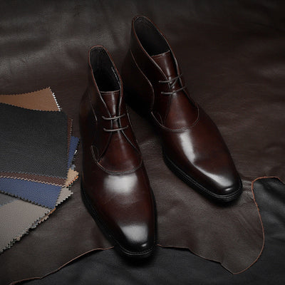 Elegant Leather Chukka Boots – Classic Style for Men & Women (Available in Black & Brown)
