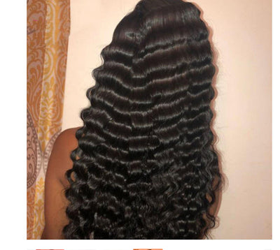 13X4 Deep Wave Lace Frontal Human Hair Wig