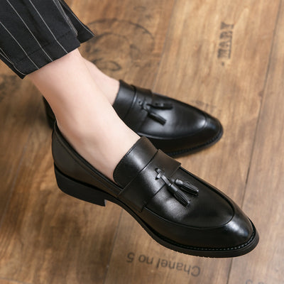 Men's Brown Leather Loafer Shoes – Classic Formal Footwear