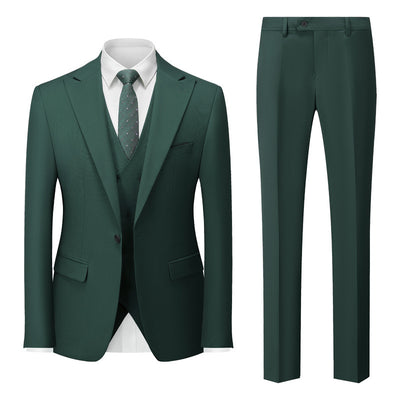 Emerald Majesty Three-Piece Suit - Custom Shades & Sizes