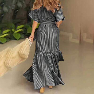 Striped Button Down Maxi Dress