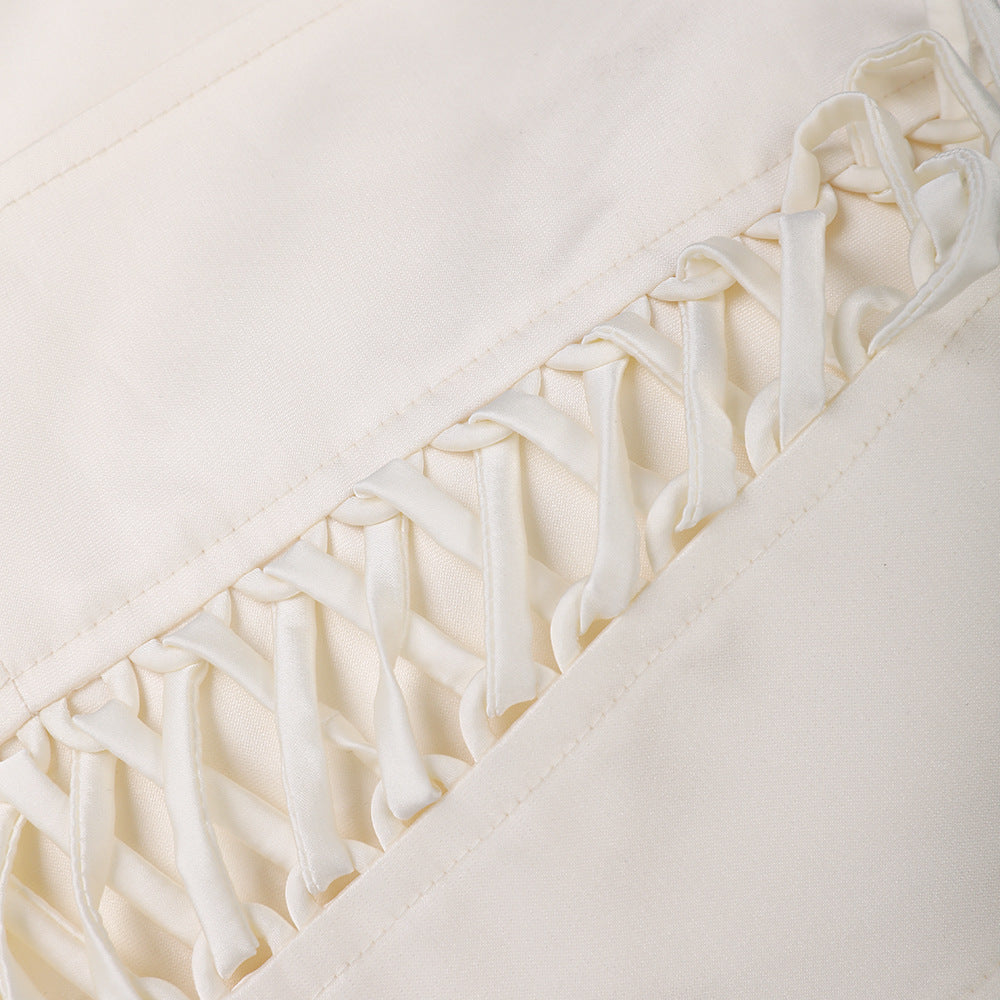 Large Flower Stitching Sleeveless Dress