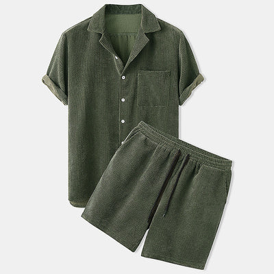 Men's Casual Loungewear Set – Soft, Comfortable, Versatile Shorts & Shirt