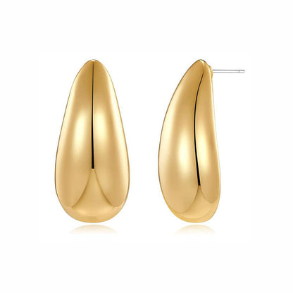 Metal Water Drop Earrings