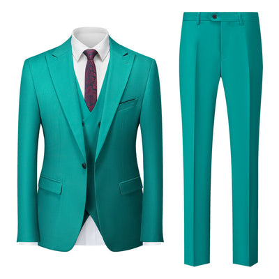 Emerald Majesty Three-Piece Suit - Custom Shades & Sizes