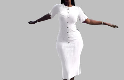 Short Sleeved Knit Dress