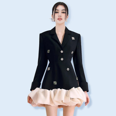 Liliana Rhinestone Organza Dress