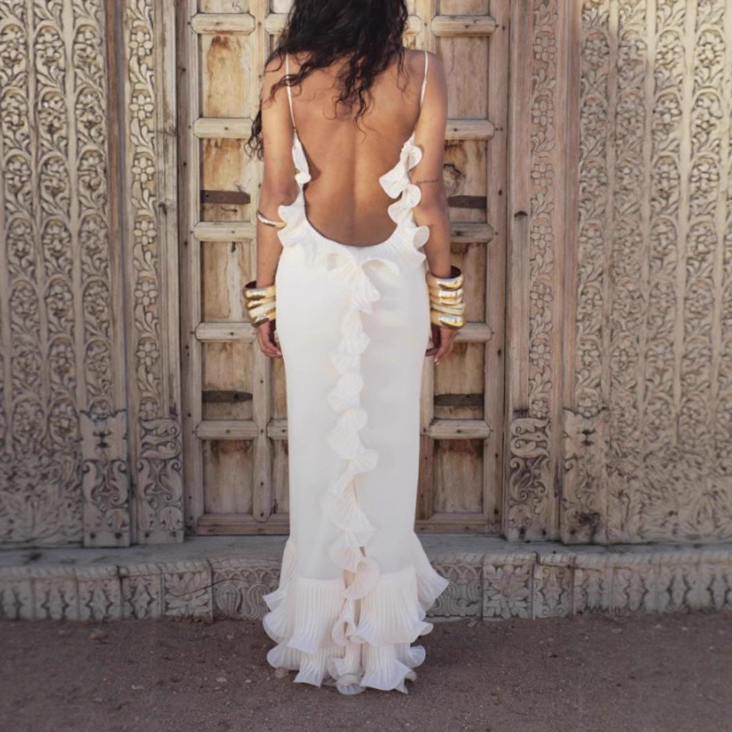 "Everything To Gain" Backless Dress