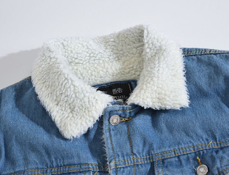 Men's Denim Sherpa Lined Jacket