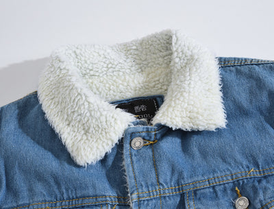 Men's Denim Sherpa Lined Jacket