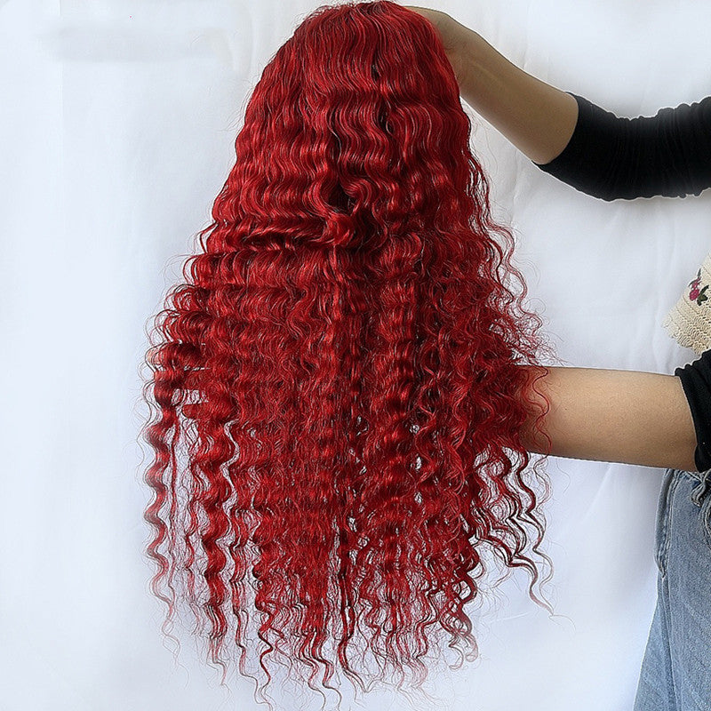 Deep Wave Human Hair Wig (Red)