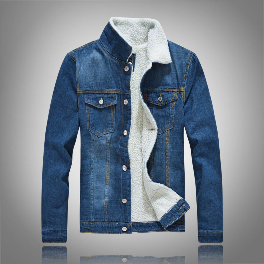 Men's Denim Sherpa Lined Jacket