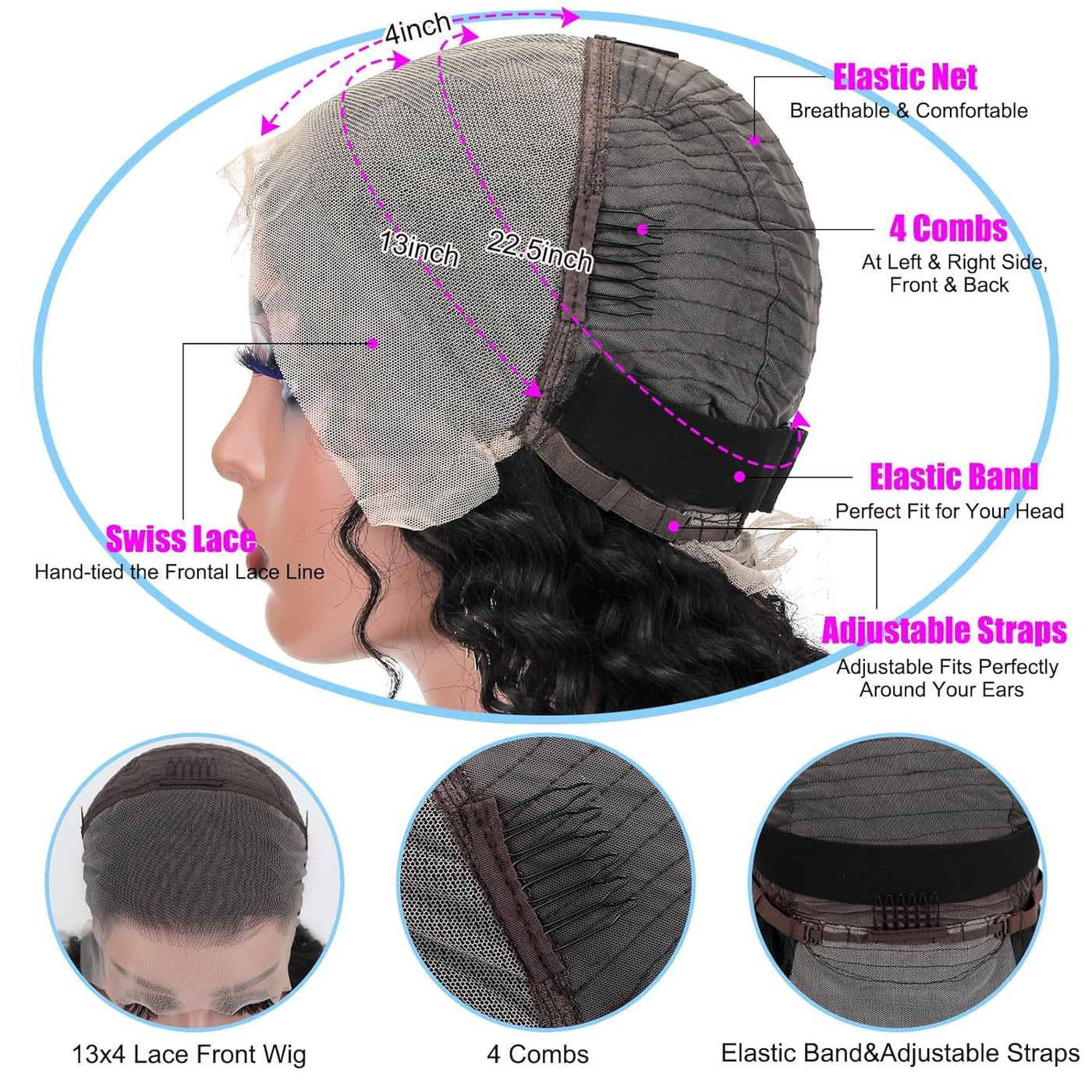 Deep Wave Human Wig