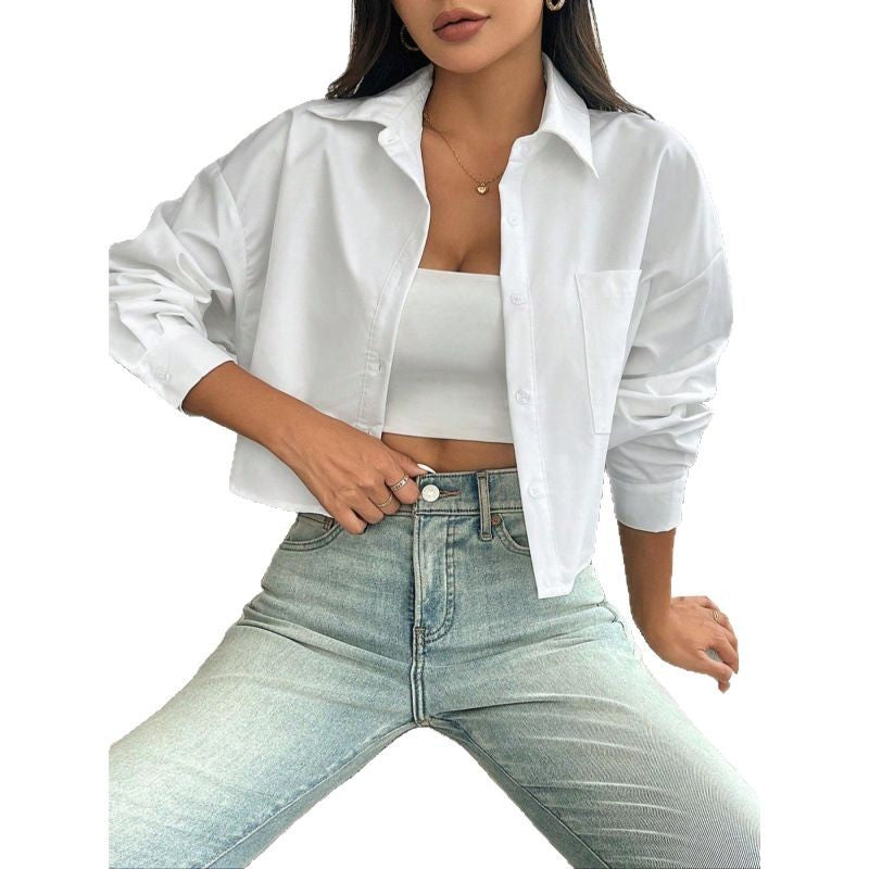 Gracie Crop White Shirt