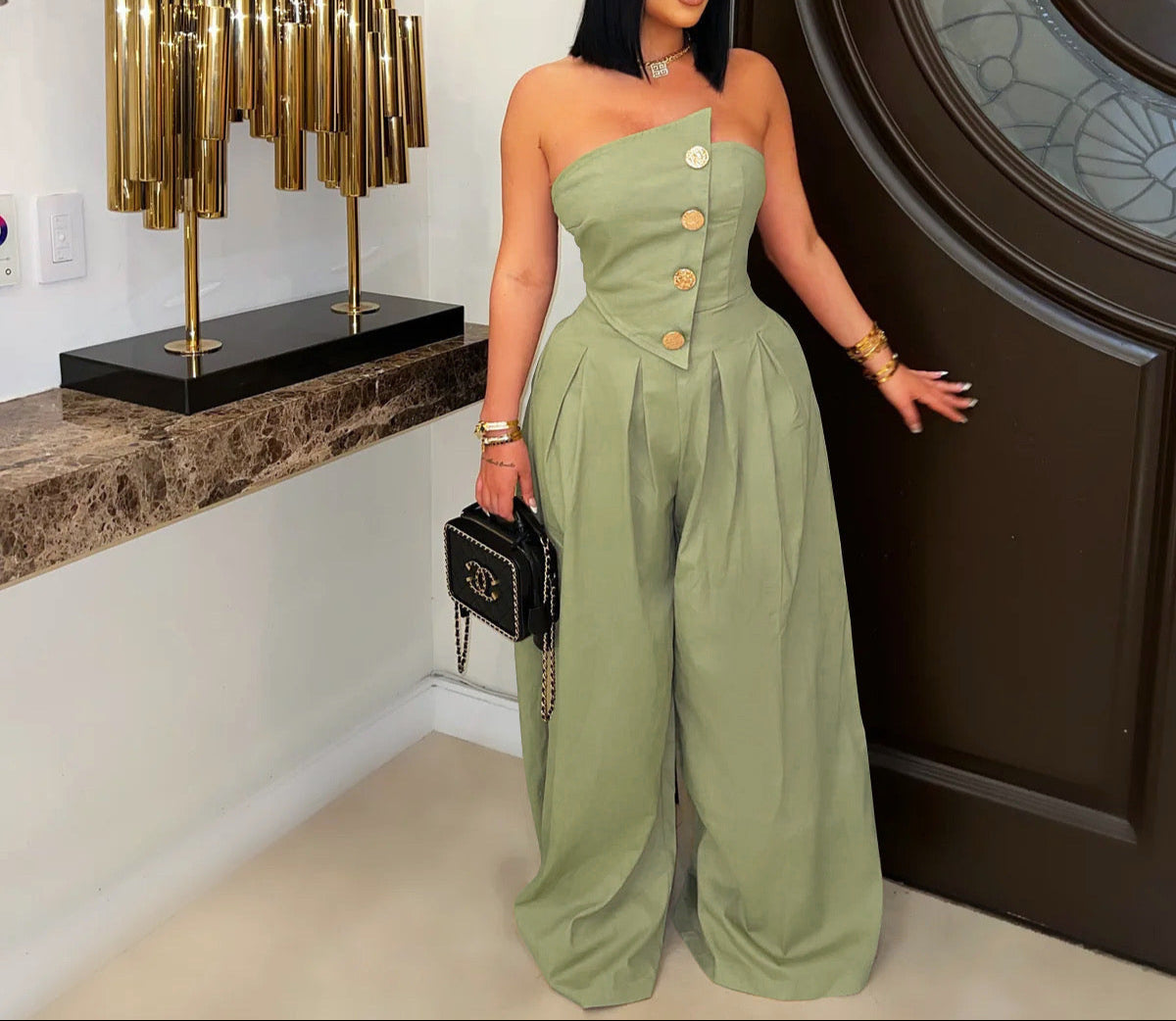 Aryanna Sleeveless Wide Leg Jumpsuit