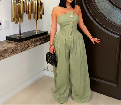 Aryanna Sleeveless Wide Leg Jumpsuit