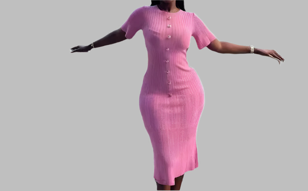Short Sleeved Knit Dress