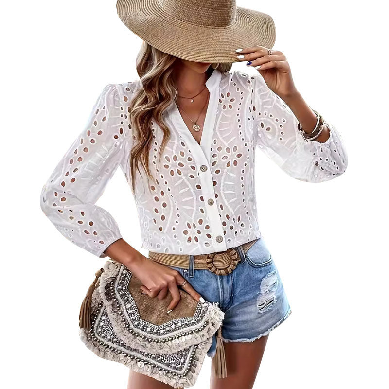 Button White Top