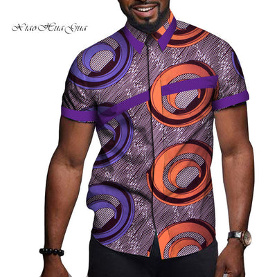 African Men’s Printed Short Sleeve T-Shirt – Vibrant Cultural Fashion