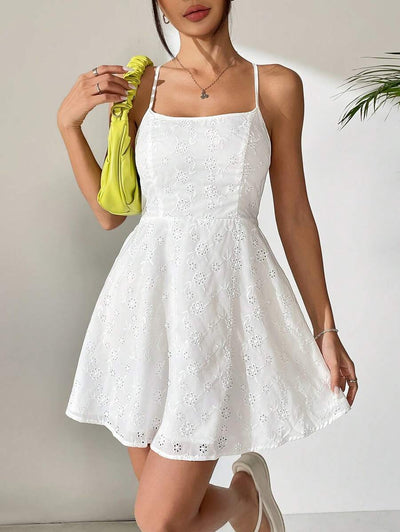 Eyelet Little White Dress