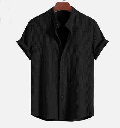 Men's Casual Short-Sleeve Button-Down Shirt – Lightweight, Stylish, & Breathable