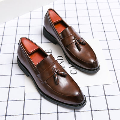 Men's Brown Leather Loafer Shoes – Classic Formal Footwear