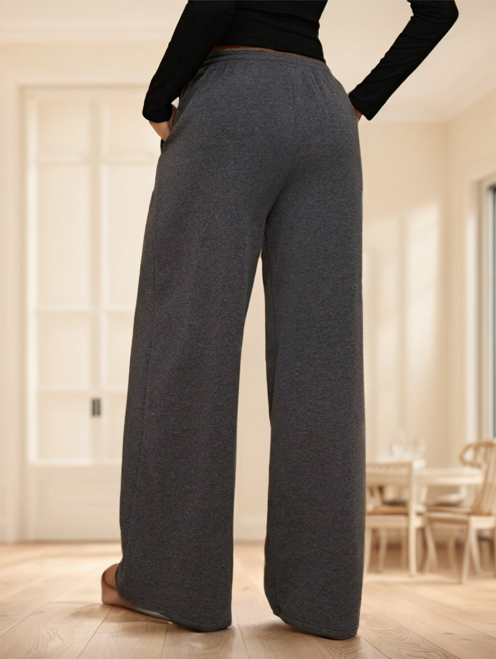 Thermal Lined Wide Leg Sweatpants