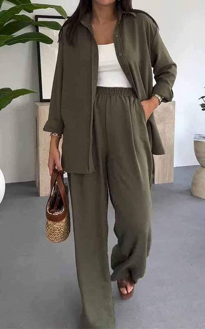 Lucia Loose Top And Wide Leg Pants Set