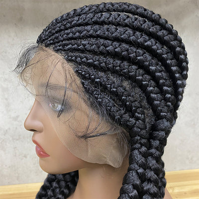 Straight Back Cornrows Braided Wig